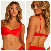 Hunkemoller! Жіночий бюстгальтер від купальника, верх від купальника 80А cherry red! Лот 11