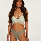 Трусики жіночі стрінги м'яка сітка+мережка hunkemoller євро розмір хл.