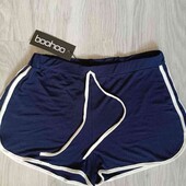 Boohoo брендовые новые лёгкие шортики цвет синий размер евро 38