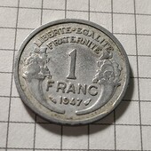 Монета Франції 1 франк 1947