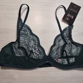 Hunkemoller! Мереживний жіночий бюстгальтер на кісточках 80В deep teal! Лот 4