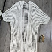 100% cotton Бомбічна вязана як зараз модно накідка парео на море вдягалась 1раз