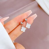 Сережки нержавіюча сталь клевер конюшина
