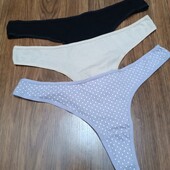 Котонові трусики стринги 3 пара