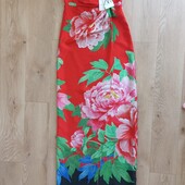 Zara атласне плаття сарафан макси кітковий принт XS розмір Нове