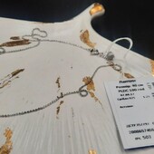 Срібна цепочка кульки 40см