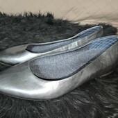 Срібні балетки човники dr. Scholl's