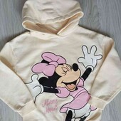 Disney брендовый худи с капюшоном цвет жёлтый на девочку рост 122 см 