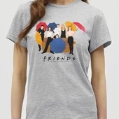 Футболка с принтом друзья, friends, esmara, р. 36/38 евро, наши 42-46