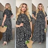 Стильний костюм- блуза+спідниця-брюки кюлоти. Батал.