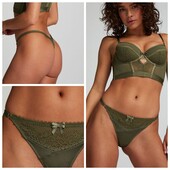 Hunkemoller! Жіночі труси, стрінги з мереживом 3Хл розмір four leaf clover! Лот 35