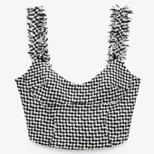 Твідовий кроп топ Zara, S