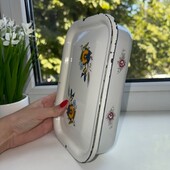 Лоток эмалированный для холодца с крышкой