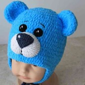 Шапка ведмедик. Hand made