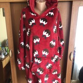 Меховушка, плюшева туника, кофта, худи, 3-4XL.