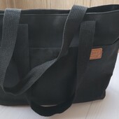 Сумка тканинна чорна 25*38