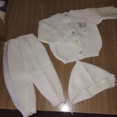 В'язаний костюмчик на дівчинку!