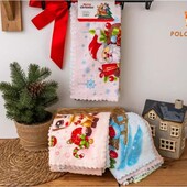 Новорічні серветки 30*30 см мікрофібра 5 шт