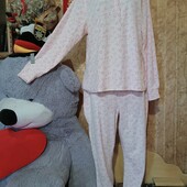 ❤️Брендовая белоснежная плюшевая с ярким принтом пижама новая❤️Турция.Пог122-177см.Поб144-210см