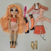 Кукла Rainbow High orange. Рейнбоу оранжевая с набором