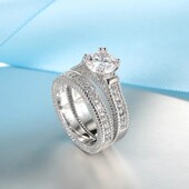 Шикарнейший серебояный комплект из 2 крупных колец- 925 пр.