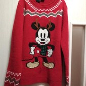 Disney 146см 10-11р. светр різдвяний новорічний В ідеальному стані