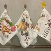 Рушники Кава/Зерна 25*50 см мікрофібра 5 шт
