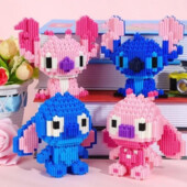 Детский конструктор Стич на 326 деталей Magic Blocks 3D голубой