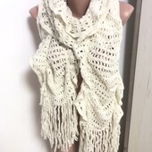 Шикарний шарф вʼязаний) 100% акрил