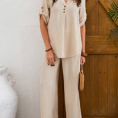 Элегантный, легкий, стильный костюм с брюками , р. 2 xl, наши 52-56