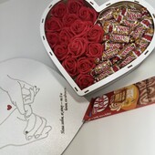 Серце з Twix та мильними трояндами❤️ Солодке визнання у коханні!