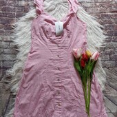 М'який натуральний сарафан в полоску розмір XS