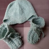 Повний розпродаж!!! Шапочка і черевички для немовляти