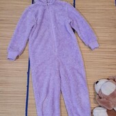 Кигуруми единорог пижама теплая для девочки 5-6лет