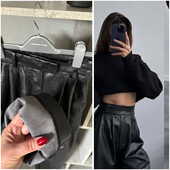 ✨ Штани Еко шкіри на утеплені від H&M (Эйч энд Эм)