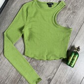 Крута вкорочена кофтинка топ один рукав