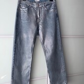 Ідеальні металізовані джинси палаццо zara