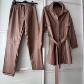 Осінній костюм брюки з сорочкою