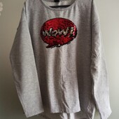 Свитшот с паетками 12-14 лет