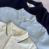 Футболки Поло беж Аnvil і голубий H&M
