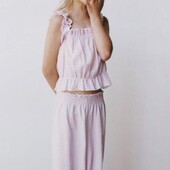 Літній костюм кроп топ і кюлоти, 3-4 рочки