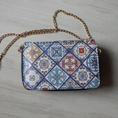 Яскравий гаманець клатч на ланцюжку