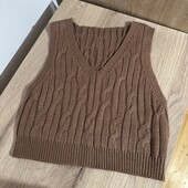 Shein в'язана жилетка розмір с-м колір мокко