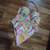 Шикарнющий яскравий купальник!!! ❤️❤️❤️ Новий!!!(14/40) Чашка С( Пуш-ап