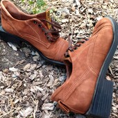 ❤️☀️❤️ Туфли гладкая натуральная замша, квадратный каблук. 24-24.5 стелька. Ставка=купить Сразу ⚡❗