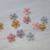 10шт Квіточка зі страхом, аплікація, нашивка декор