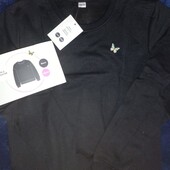 Світшот котон для дівчинки 122-128 з метеликом в упаковці