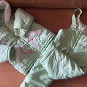 Комплект полукомбинезон с курткой, на 12-18 месяцев