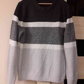 Джемпер мужской в полоску,сток.
