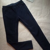 Утеплені лосини - штани OVS на дівчинку 6-7 років, темно-сині Лосины для девочки. 4908